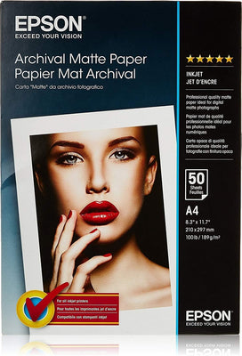 Epson Archival Matte Paper - A4 - 50 Sheets Printer Paper | A4 - A3 Paper & Photo Paper Epson