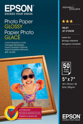 Epson Photo Paper Glossy - 13x18cm - 50 sheets Printer Paper | A4 - A3 Paper & Photo Paper Epson