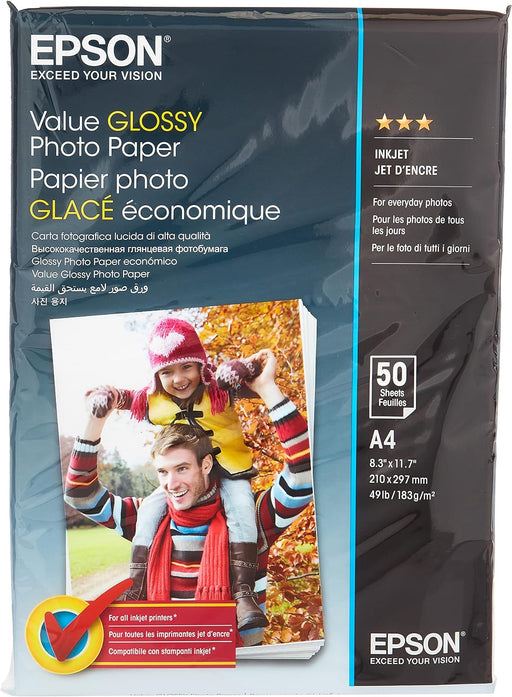 Epson Value Glossy Photo Paper - A4 - 50 Sheets