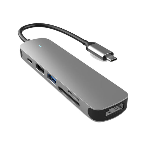 Prevo C605A 6-In-1 USB-C 4K Media And Data Transfer Hub Docking Station