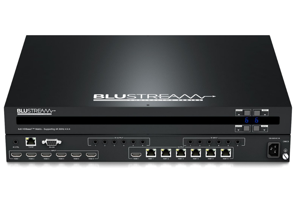 BluStream Contractor 6x6 HDBaseT™ CSC Matrix - 70m | C66CS Matrix Switcher BluStream