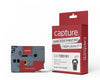 Capture P-Touch Compatible 24mm x 8m Black on Transparent Tape | CA-TZE151