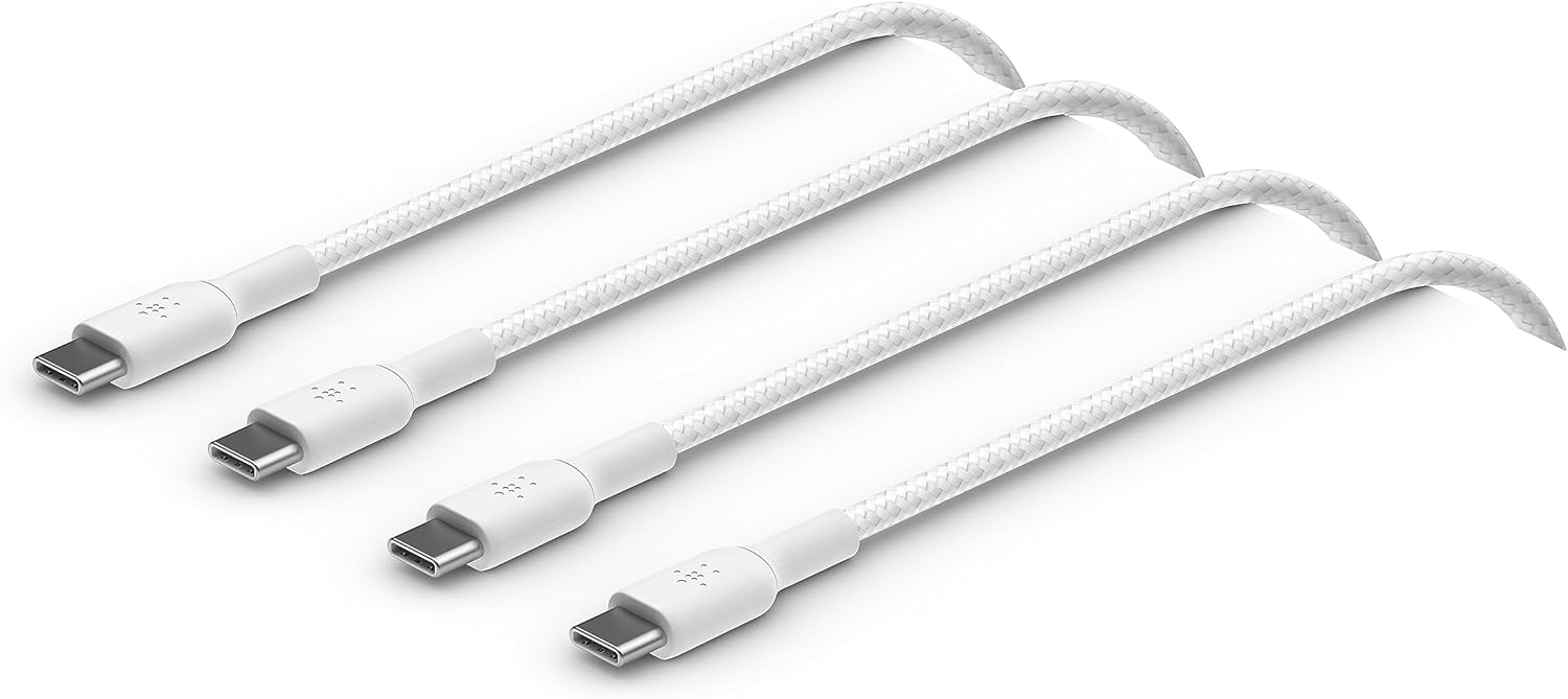 Belkin Braided USB-C to USB-C Cable 60W 2m / 2 packs | CAB004BT2MWH2PK