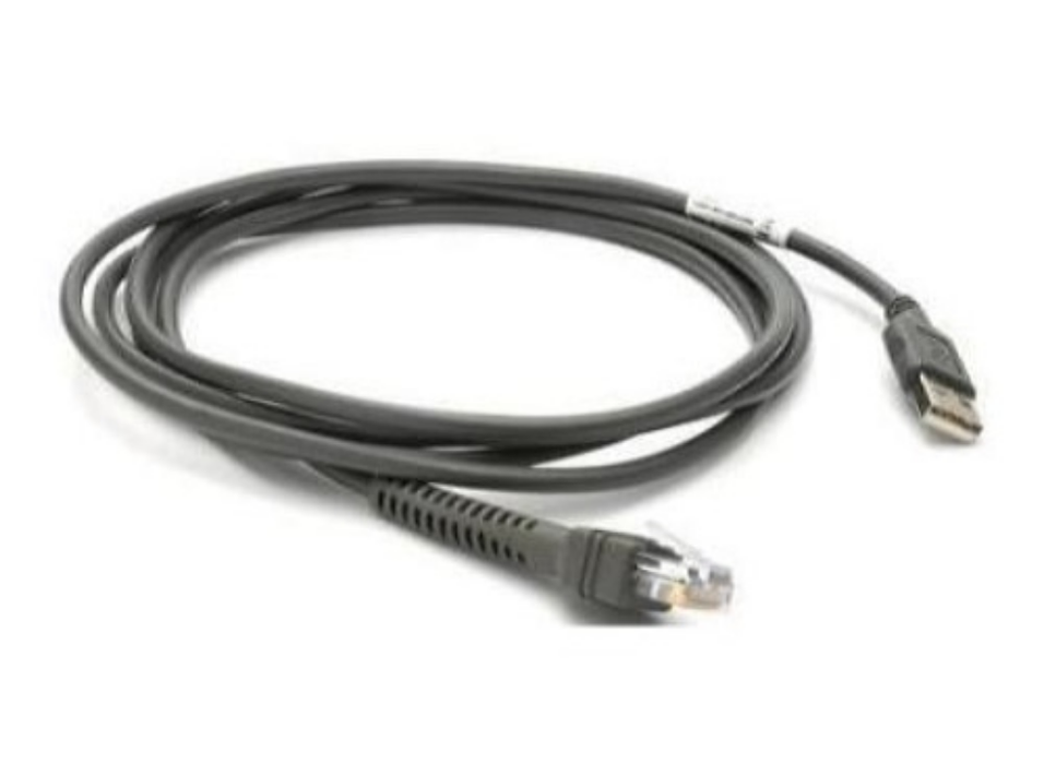 Zebra 2.74 m USB Data Transfer Cable for Bar Code Reader - First End: 1 x USB Type A | CBA-U26-S09EAR Zebra Barcode Reader Accessories Zebra