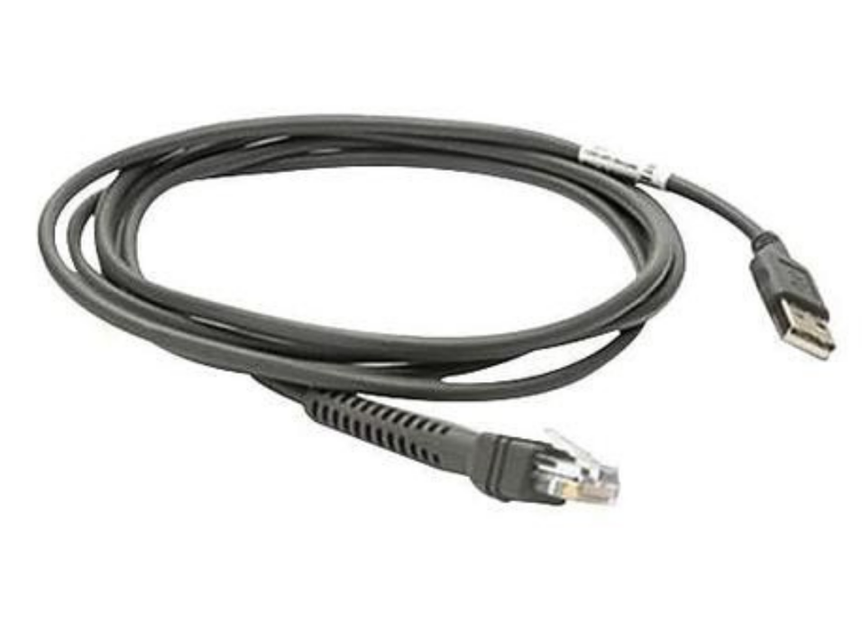 Zebra 4.57 m USB Data Transfer Cable for Barcode Scanner | CBA-U44-S15PAR Zebra Barcode Reader Accessories Zebra
