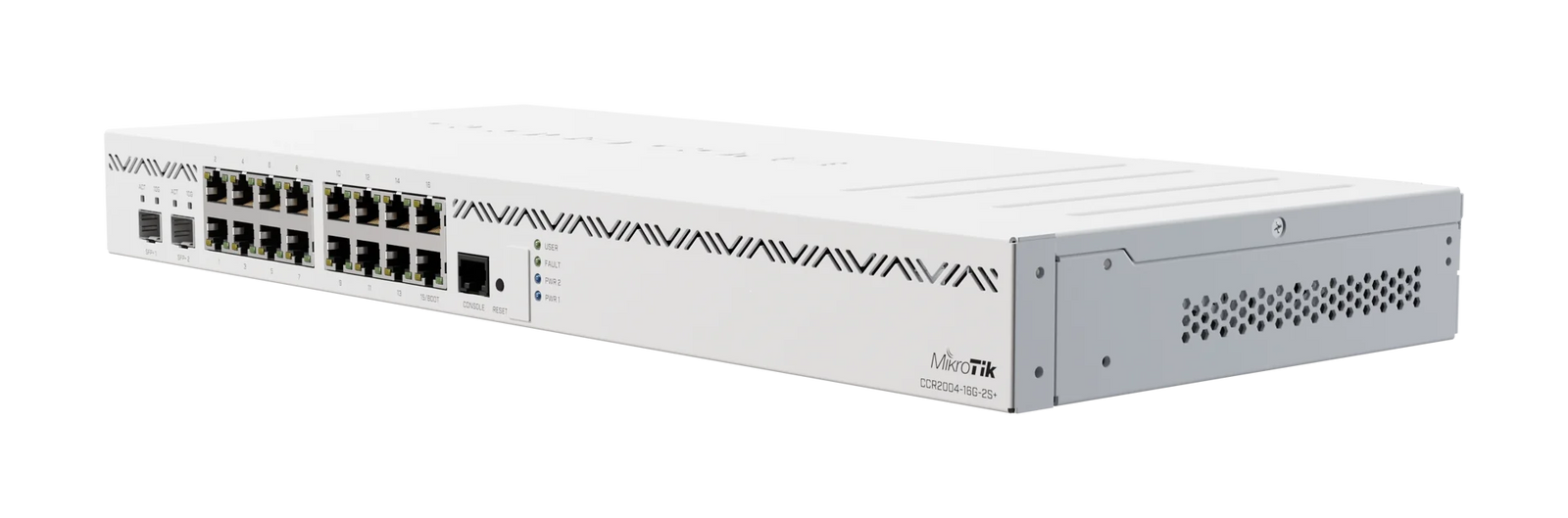 MikroTik 2x SFP+ 4 GB (RAM) 48 W USB 3.0 Wired Router | CCR2004-16G-2S+ Wired Router MikroTik