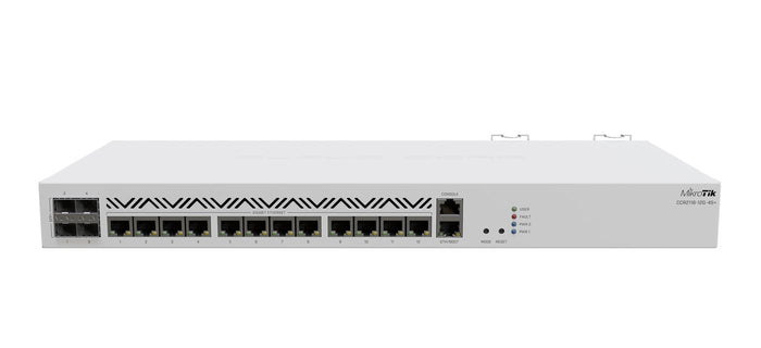 MikroTik ARM AL73400 2 GHz 16 GB DDR4 RAM 128MB NAND Wired Router | CCR2116-12G-4S+ Wired Router MikroTik