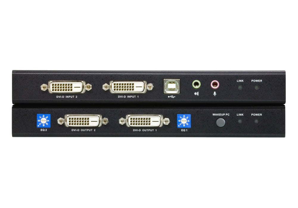 Aten USB DVI Dual View Cat 5 KVM Extender (1024 x 768@60m) | CE604-AT-E