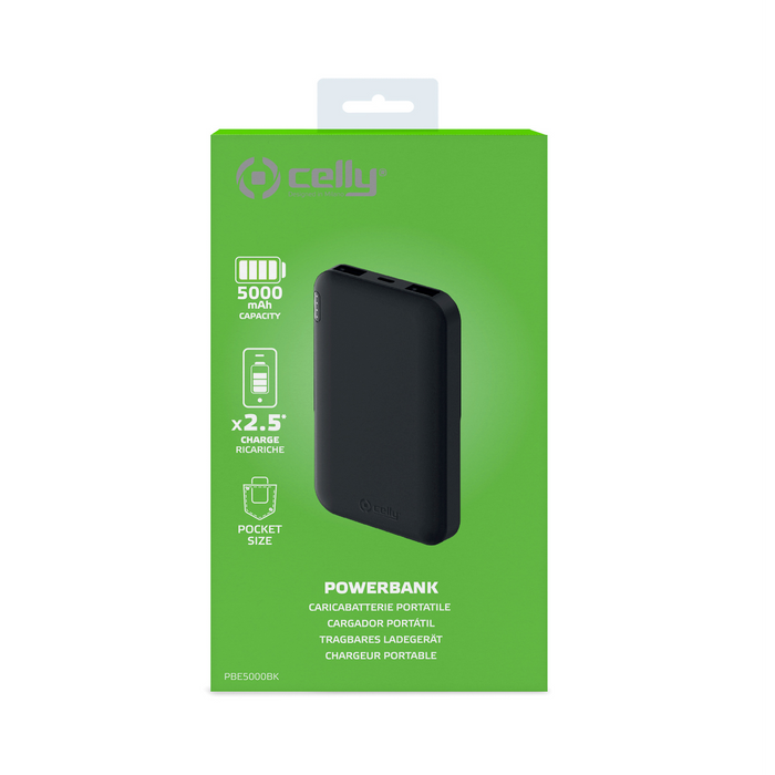 Celly Power Bank Energy 5000mAh | PBE5000BK