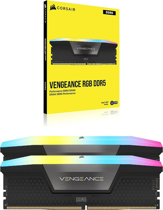 Corsair VENGEANCE RGB DDR5 64GB 6000MHz High-Performance Gaming Memory Kit | CMH64GX5M2B6000C30 Memory Module Corsair