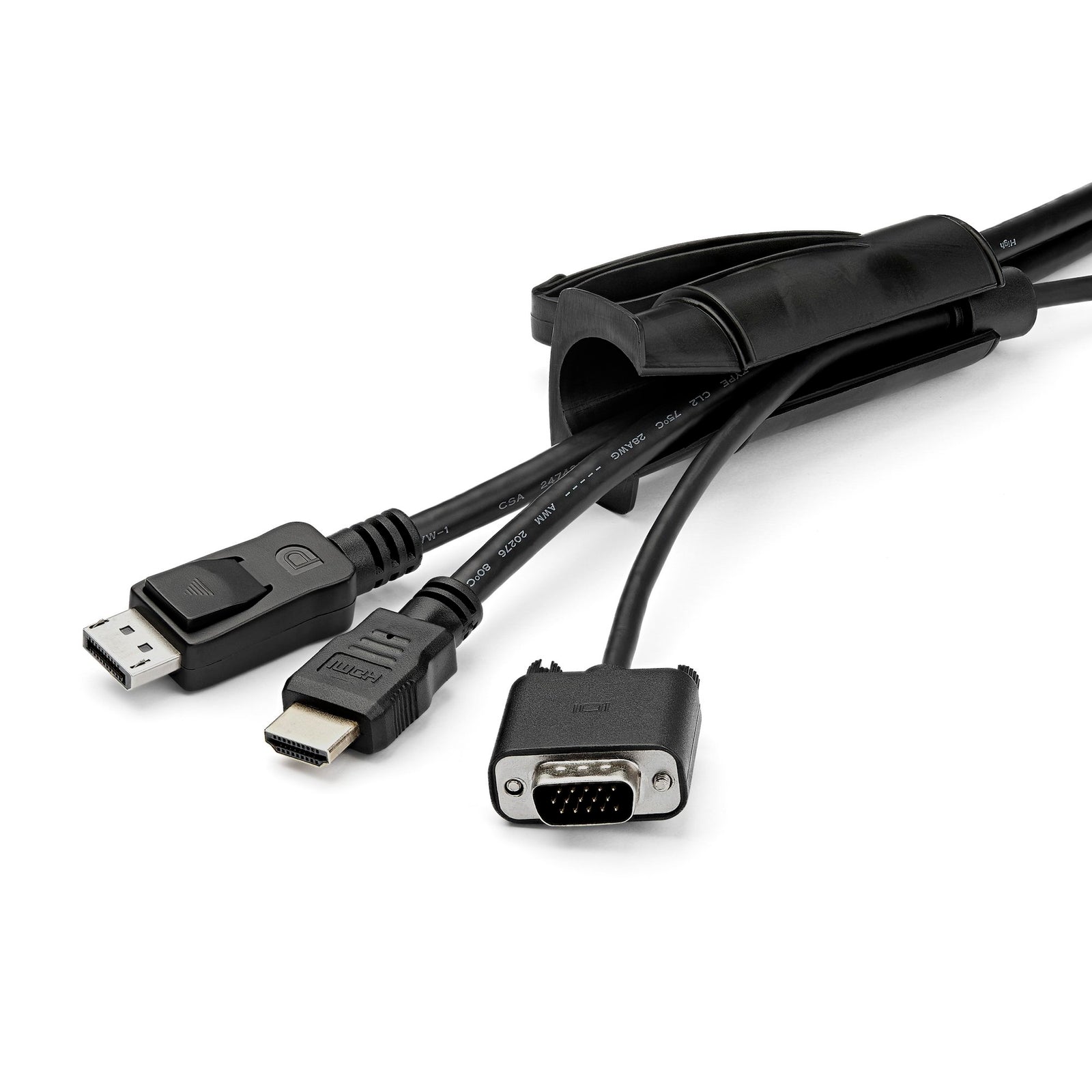 StarTech 2.5 m (8.2 ft.) Black Cable-Management Sleeve - CMSCOILED4 Cable Accessory Startech