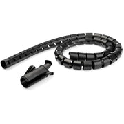 StarTech 2.5 m (8.2 ft.) Black Cable-Management Sleeve - CMSCOILED4 Cable Accessory Startech