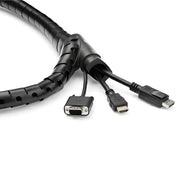 StarTech 2.5 m (8.2 ft.) Black Cable-Management Sleeve - CMSCOILED4 Cable Accessory Startech
