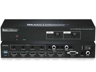 BluStream Contractor 4x2 HDMI Matrix | CMX42AB BluStream Video Splitter BluStream