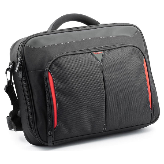 Targus Classic+ 15-15.6" Clamshell Laptop Bag - Black/Red | CN415EU Notebook Case Targus