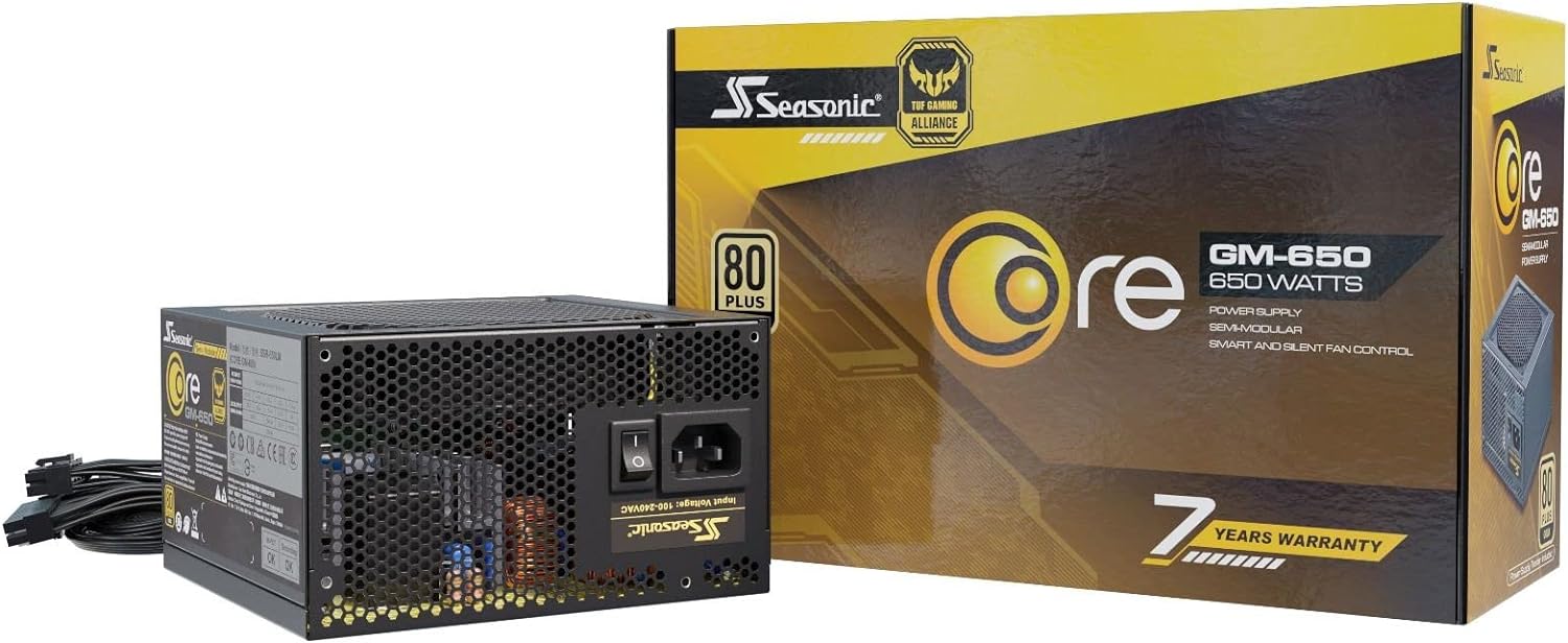 Seasonic CORE-GM-650 Power Supply Unit 650 W 20+4 Pin ATX ATX Black