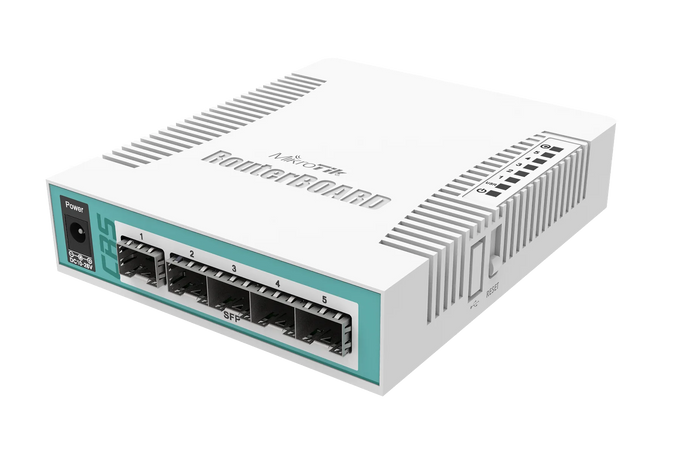 MikroTik Fiber Switch 1xRJ45 SFP Combo 5xSFP Desktop RouterOS | CRS106-1C-5S Network Switch MikroTik
