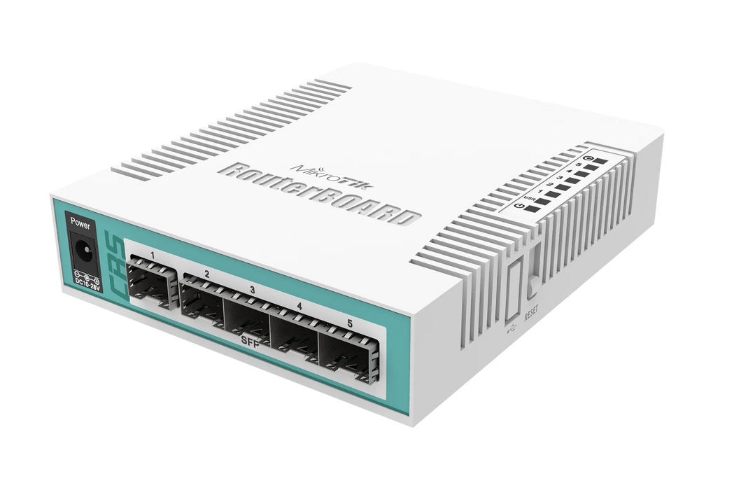 MikroTik Fiber Switch 1xRJ45 SFP Combo 5xSFP Desktop RouterOS | CRS106-1C-5S Network Switches MikroTik