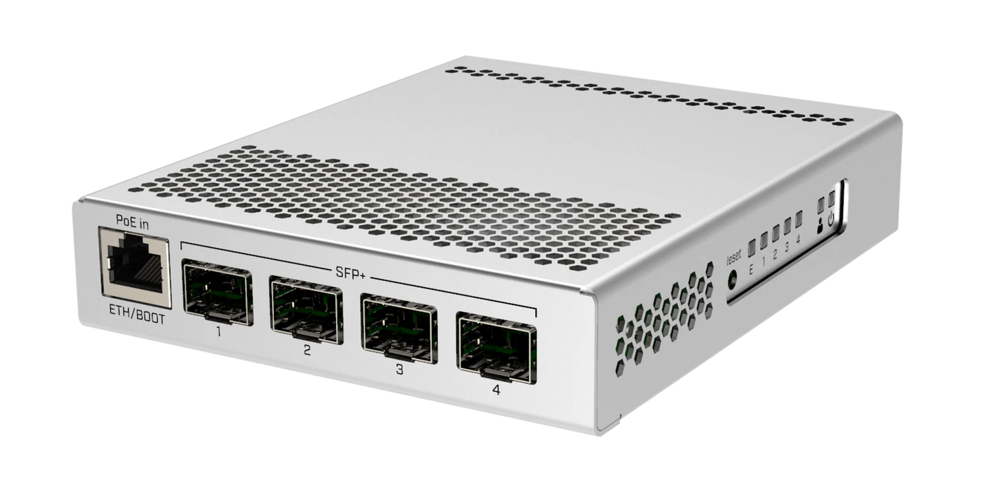 MikroTik 10G Switch 4xSFP+ Fanless Compact Metal Case | CRS305-1G-4S+IN Network Switches MikroTik