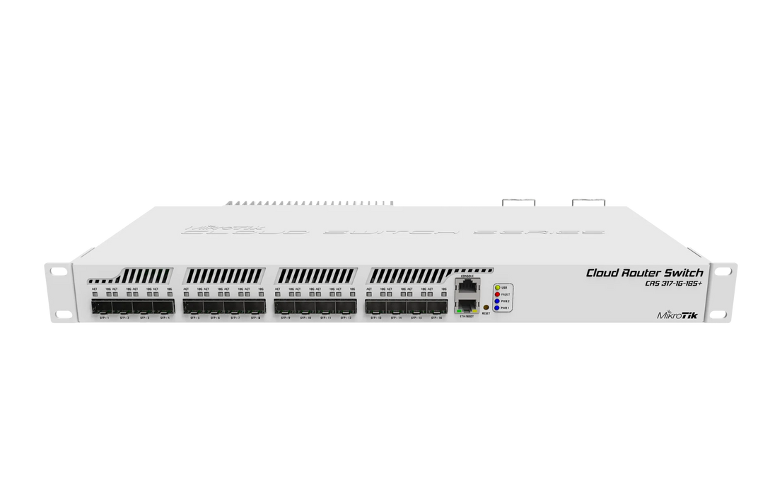 MikroTik 10G Switch 16xSFP+ L3 Managed Dual PSU Rackmount | CRS317-1G-16S+RM Network Switches MikroTik