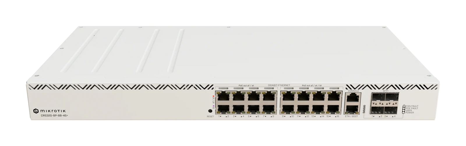 MikroTik PoE++ Switch 17x1G 8x802.3at 8x90W bt 4x10G SFP+ 600W Power | CRS320-8P-8B-4S+RM Network Switch MikroTik