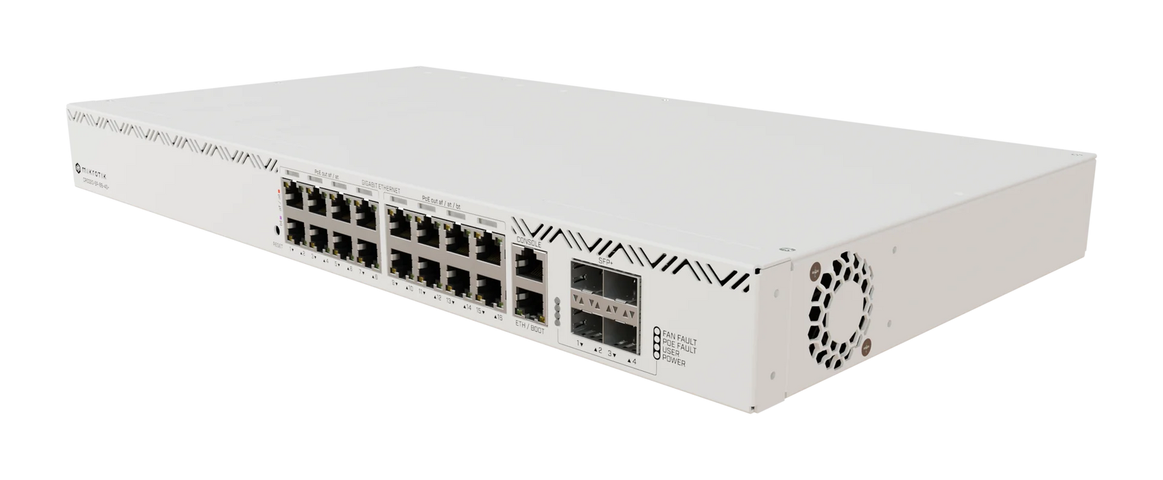 MikroTik PoE++ Switch 17x1G 8x802.3at 8x90W bt 4x10G SFP+ 600W Power | CRS320-8P-8B-4S+RM Network Switches MikroTik