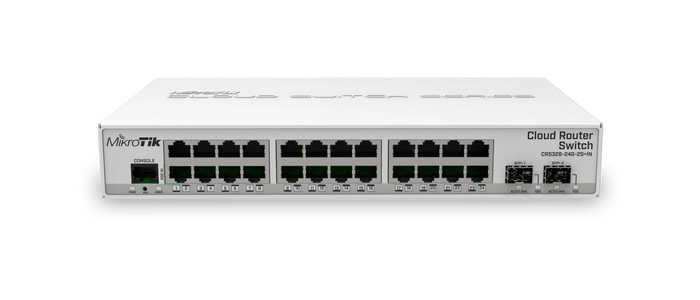 MikroTik Gigabit Switch 24x1G RJ45 2x10G SFP+ Fanless Desktop Dual Boot | CRS326-24G-2S+IN Network Switch MikroTik