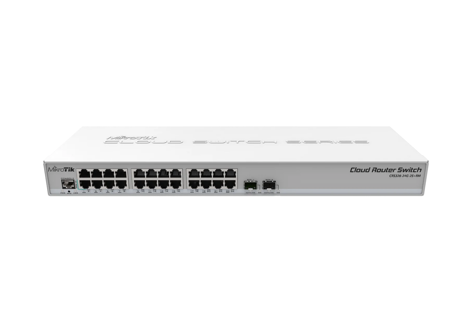 MikroTik Gigabit Switch 24x1G RJ45 2x10G SFP+ Dual Boot Managed | CRS326-24G-2S+RM Network Switch MikroTik