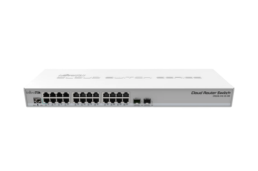 MikroTik Gigabit Switch 24x1G RJ45 2x10G SFP+ Dual Boot Managed | CRS326-24G-2S+RM Network Switches MikroTik