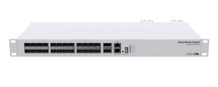 MikroTik 24× SFP+ 2× QSFP+ 40G L3 Managed Switch | CRS326-24S+2Q+RM Network Switch MikroTik