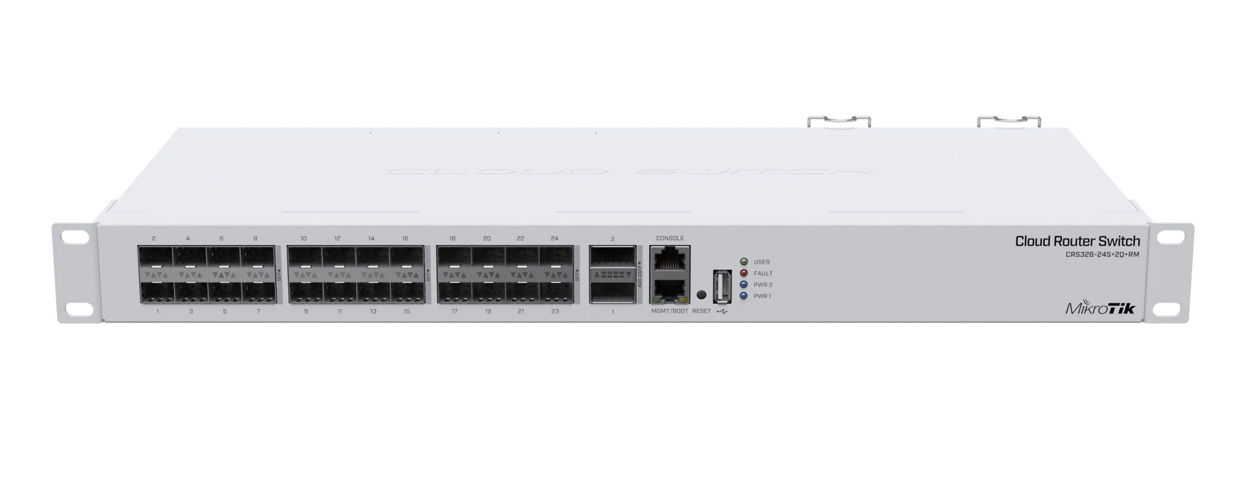 MikroTik 24× SFP+ 2× QSFP+ 40G L3 Managed Switch | CRS326-24S+2Q+RM Network Switches MikroTik