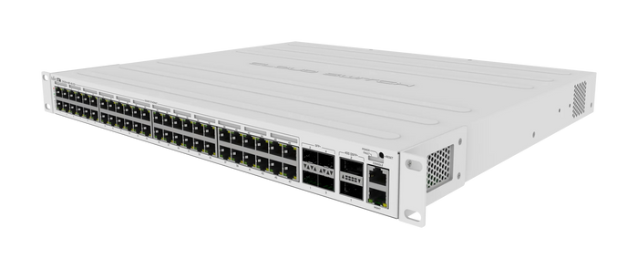 MikroTik PoE Switch 48x1G RJ45 4x10G SFP+ 2x40G QSFP+ 750W Power | CRS354-48P-4S+2Q+RM Network Switch MikroTik