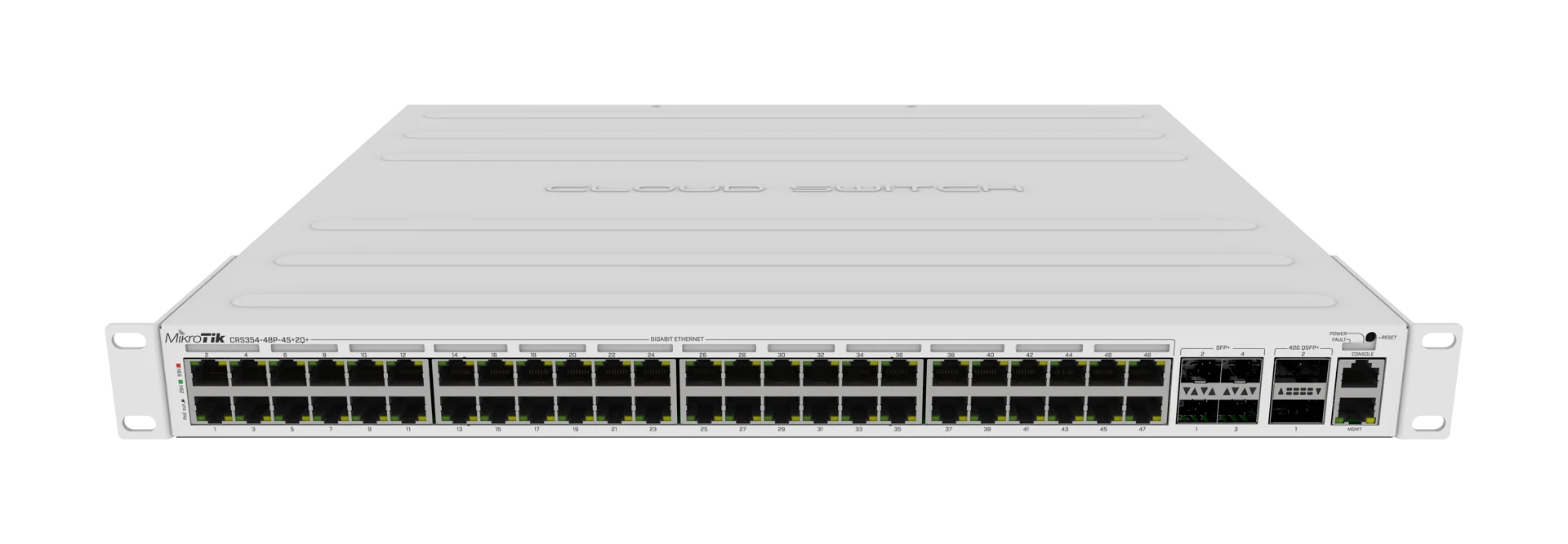 MikroTik PoE Switch 48x1G RJ45 4x10G SFP+ 2x40G QSFP+ 750W Power | CRS354-48P-4S+2Q+RM Network Switches MikroTik