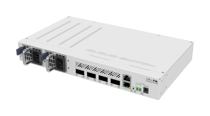 MikroTik 100G Switch 4x100G QSFP28 Low Power 1U Compact Design | CRS504-4XQ-IN Network Switch MikroTik