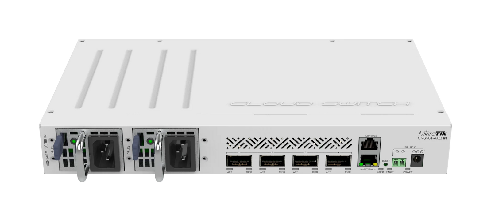 MikroTik 100G Switch 4x100G QSFP28 Low Power 1U Compact Design | CRS504-4XQ-IN Network Switch MikroTik