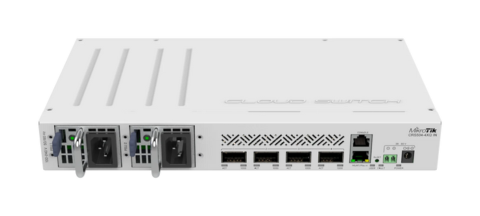 MikroTik 100G Switch 4x100G QSFP28 Low Power 1U Compact Design | CRS504-4XQ-IN Network Switch MikroTik