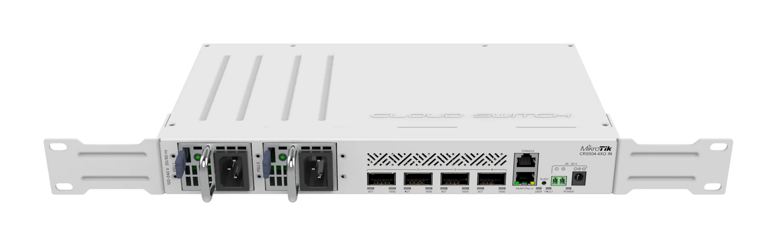 MikroTik 100G Switch 4x100G QSFP28 Low Power 1U Compact Design | CRS504-4XQ-IN Network Switch MikroTik
