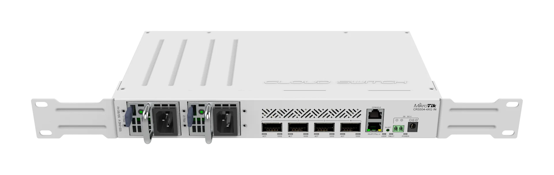 MikroTik 100G Switch 4x100G QSFP28 Low Power 1U Compact Design | CRS504-4XQ-IN Network Switches MikroTik