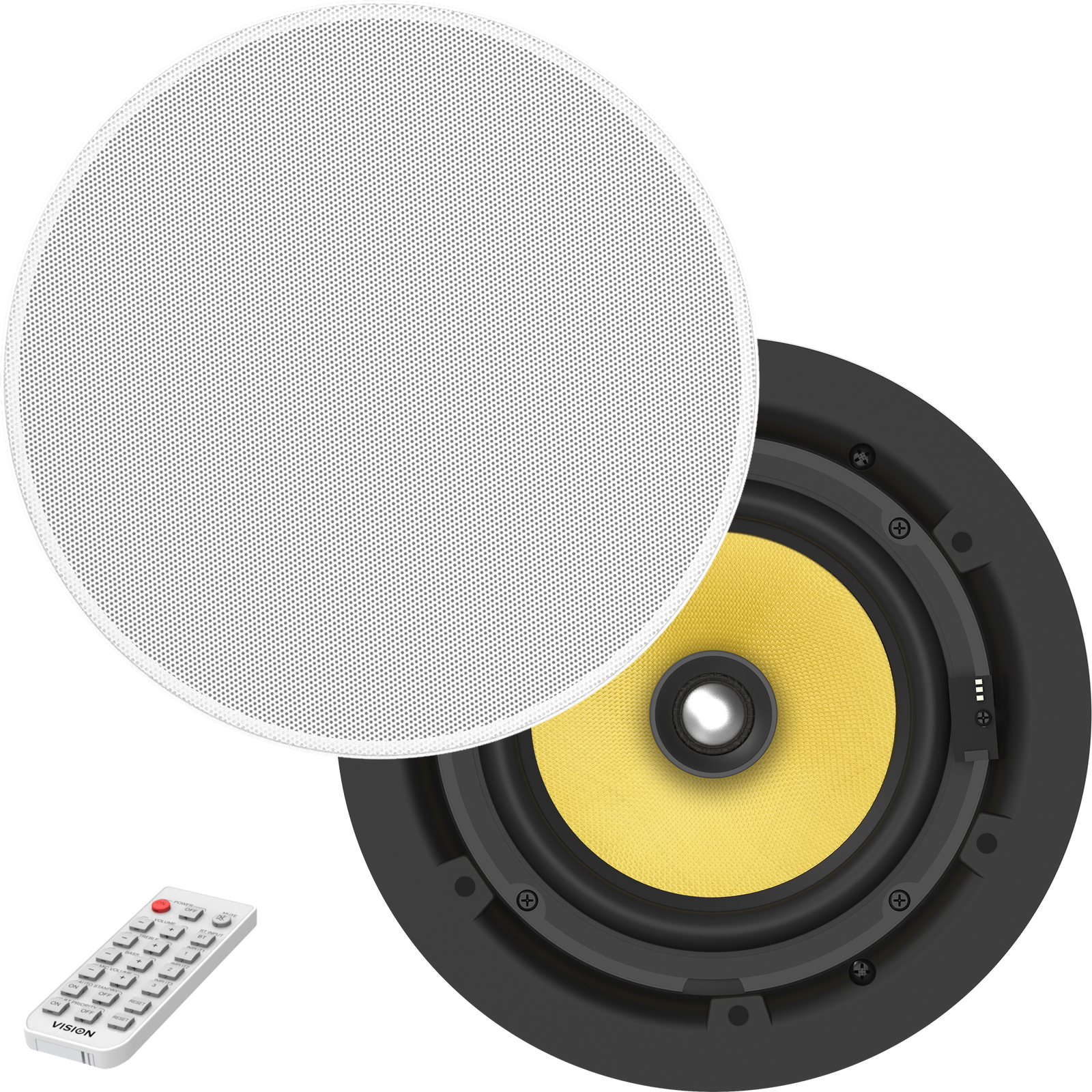 Vision CS-1900P 6.5" Pair 70w Active Bluetooth Ceiling Speakers Speaker Vision
