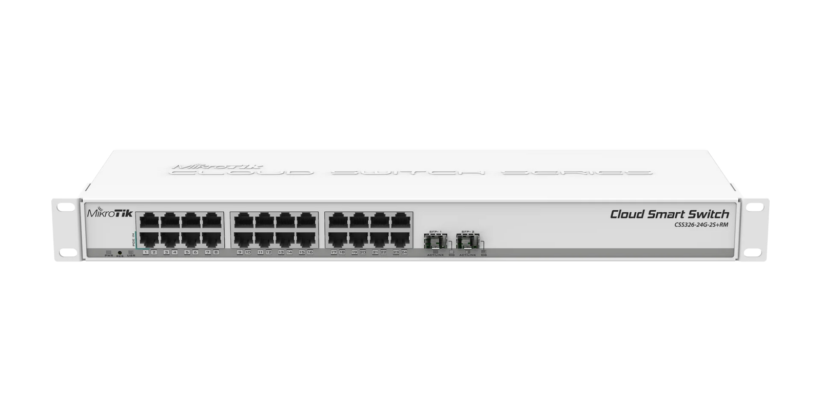 MikroTik Gigabit Switch 24x1G RJ45 2x10G SFP+ SwOS Managed | CSS326-24G-2S+RM Network Switch MikroTik