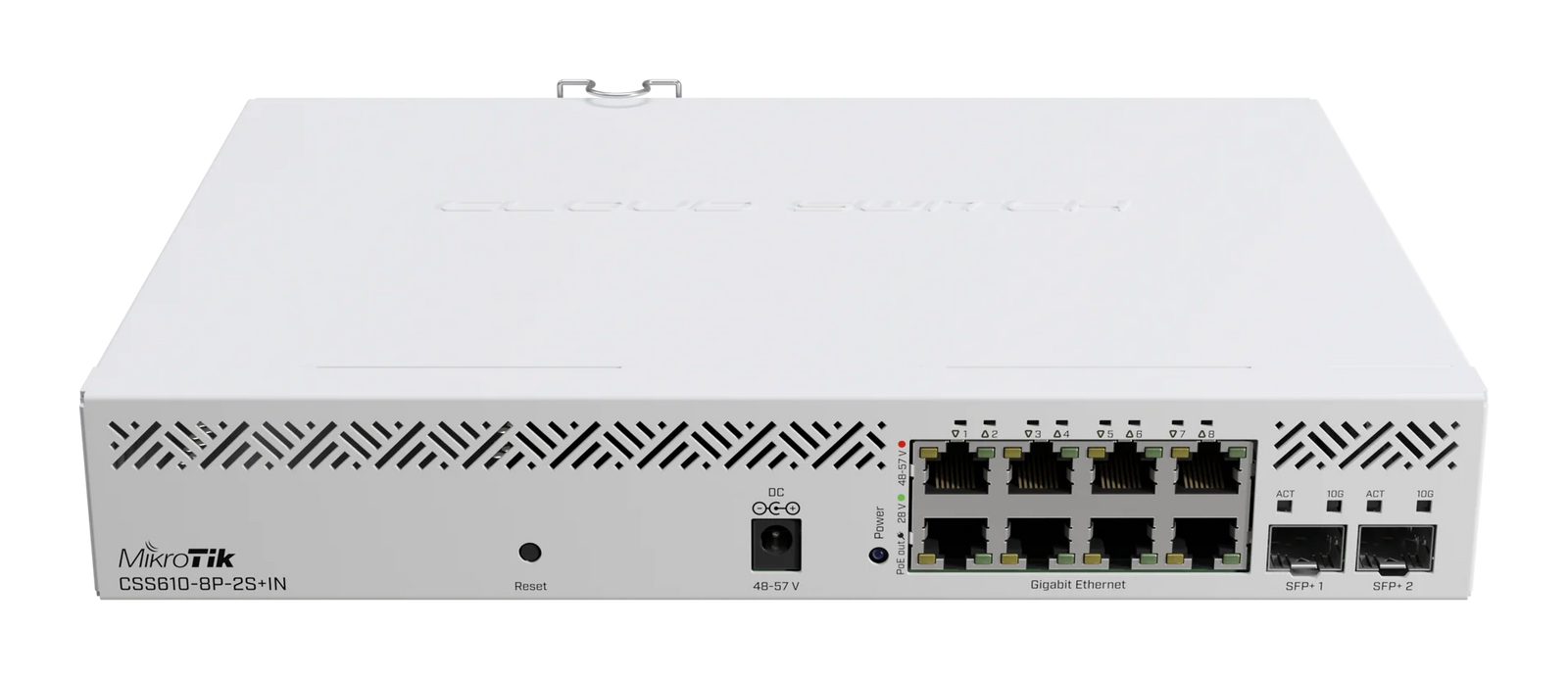 MikroTik PoE Switch 8x1G RJ45 2x10G SFP+ 140W PoE Budget Fanless | CSS610-8P-2S+IN Network Switch MikroTik