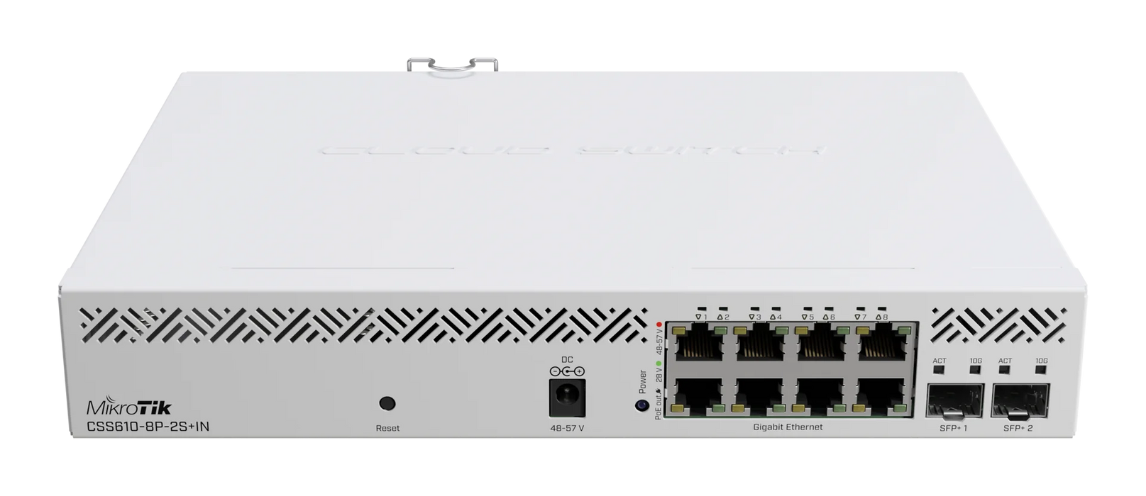 MikroTik PoE Switch 8x1G RJ45 2x10G SFP+ 140W PoE Budget Fanless | CSS610-8P-2S+IN Network Switches MikroTik