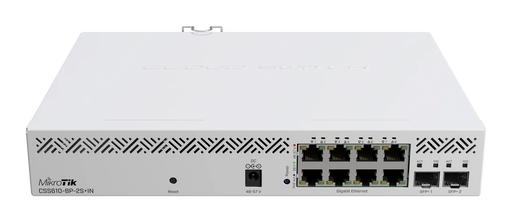 MikroTik PoE Switch 8x1G RJ45 2x10G SFP+ 140W PoE Budget Fanless | CSS610-8P-2S+IN Network Switches MikroTik