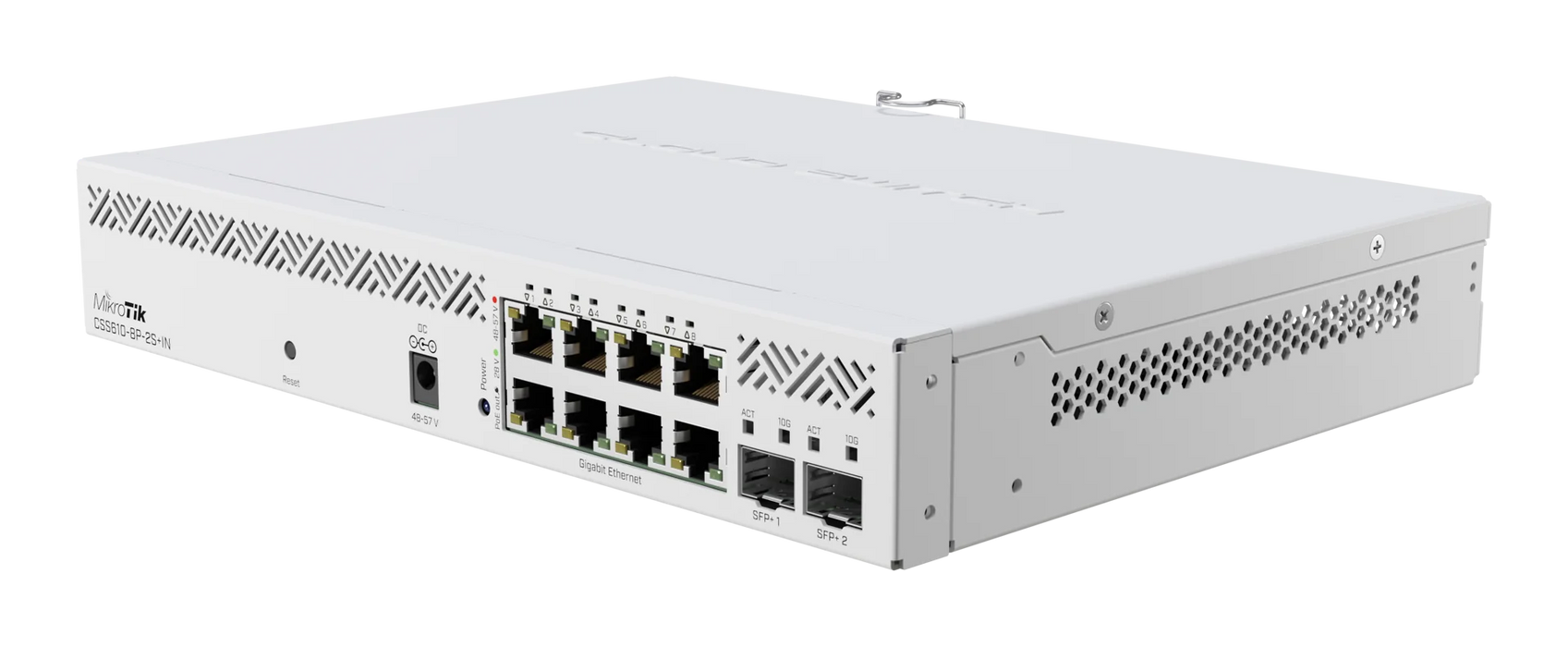 MikroTik PoE Switch 8x1G RJ45 2x10G SFP+ 140W PoE Budget Fanless | CSS610-8P-2S+IN Network Switches MikroTik