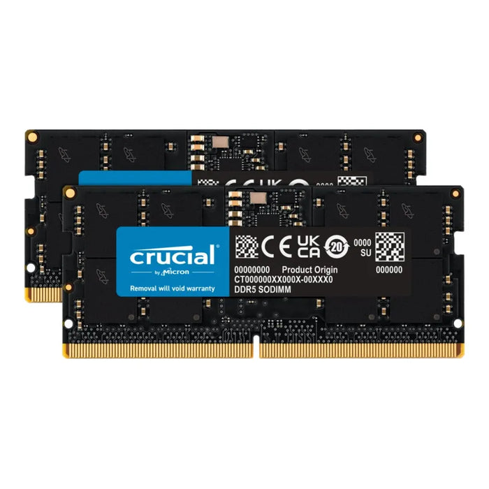Crucial 32GB DDR5 5600MHz SODIMM RAM Kit | CT2K16G56C46S5 Memory Module Crucial