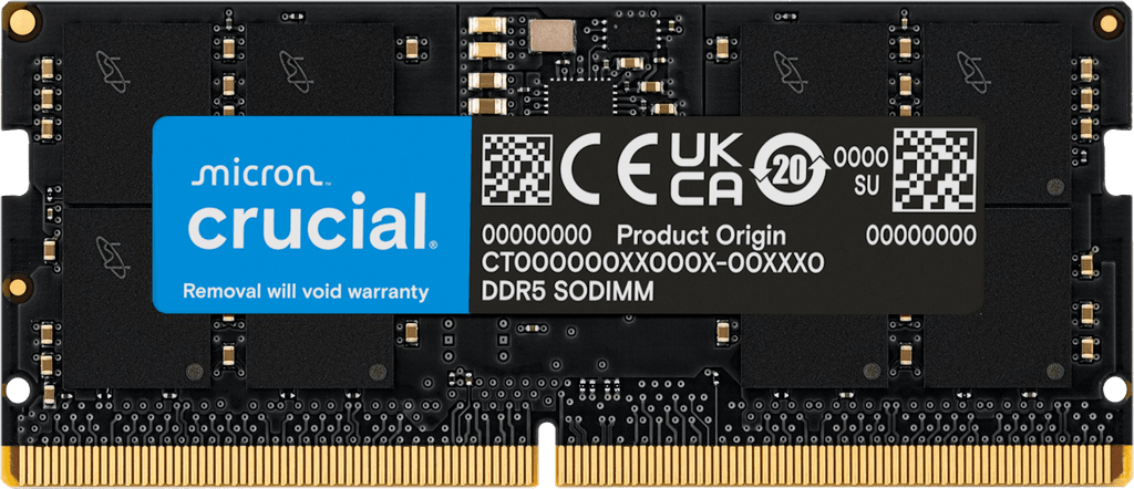 Crucial 32GB DDR5 5600MHz SODIMM Laptop RAM | CT32G56C46S5 Memory Module Crucial