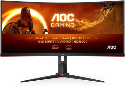 AOC G2 CU34G2XP 34" UltraWide Quad HD LED 1 ms Gaming Monitor Gaming Monitor AOC