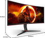 AOC G2 CU34G2XP 34" UltraWide Quad HD LED 1 ms Gaming Monitor Gaming Monitor AOC