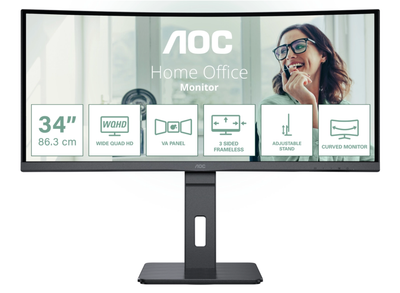 AOC CU34P3CV 34" 100Hz 4ms UWQHD Desktop Monitor Desktop Monitor AOC