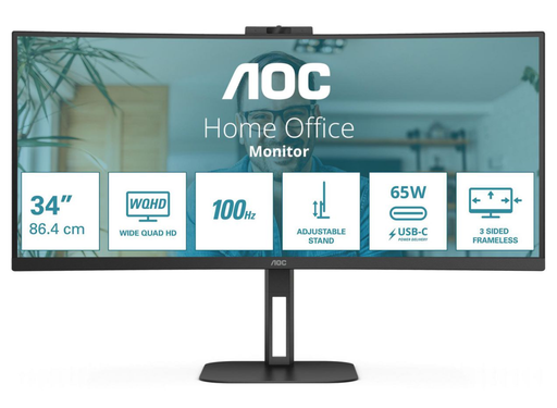 AOC CU34V5C 34" 100Hz 1ms WQHD Desktop Monitor Desktop Monitor AOC